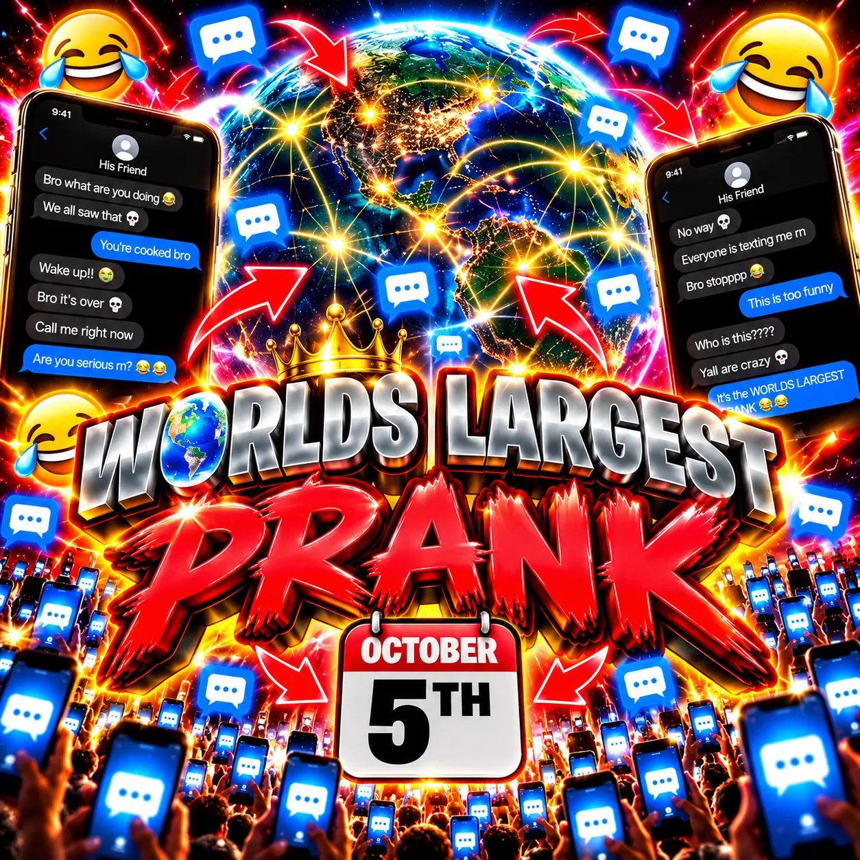 Phones lighting up across the globe